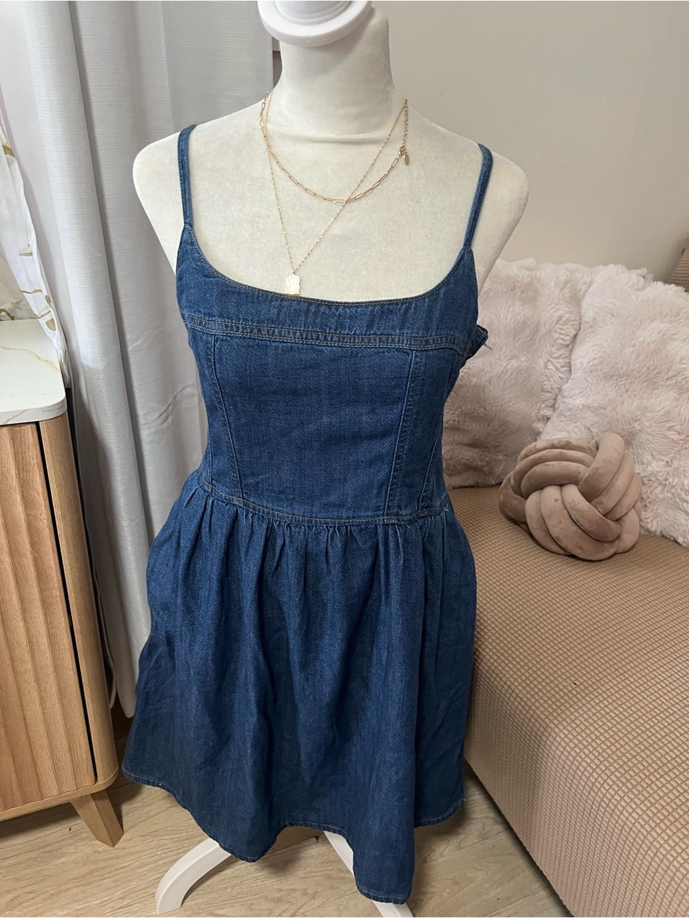 Levi’s Denim Blue Sleeveless Sundress - Classic Casual